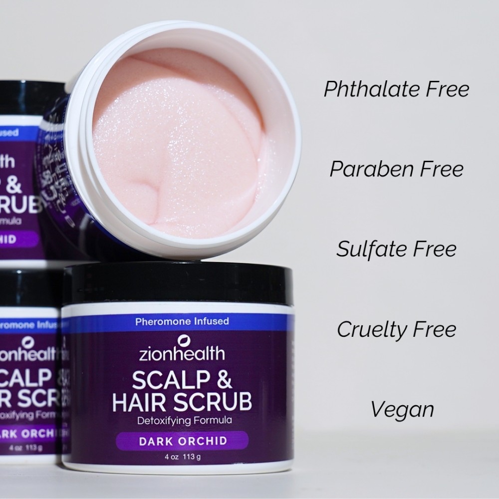 Deep Cleansing Scalp & Hair Scrub  Pheromone Infused Dark Orchid
