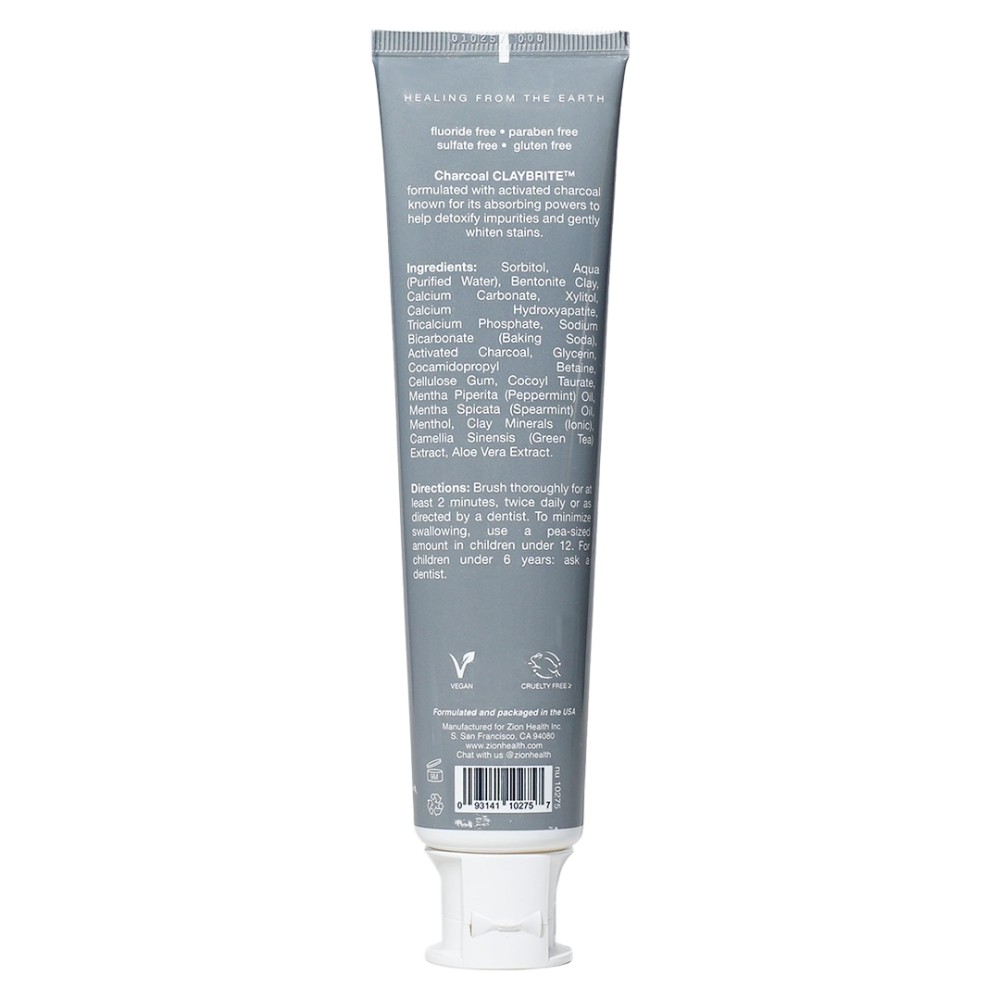 Claybrite Activated Charcoal Toothpaste - 4oz image