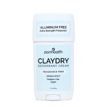 CLAYDRY™ CREAM Fragrance Free aluminum-free whole body deodorant cream 2.3 oz