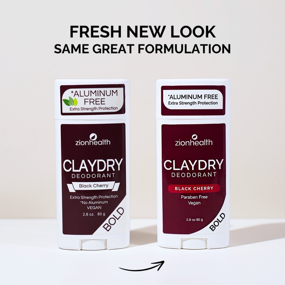 CLAYDRY™ BOLD Black Cherry aluminum-free natural deodorant 2.8 oz