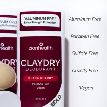 CLAYDRY™ BOLD Black Cherry aluminum-free natural deodorant 2.8 oz