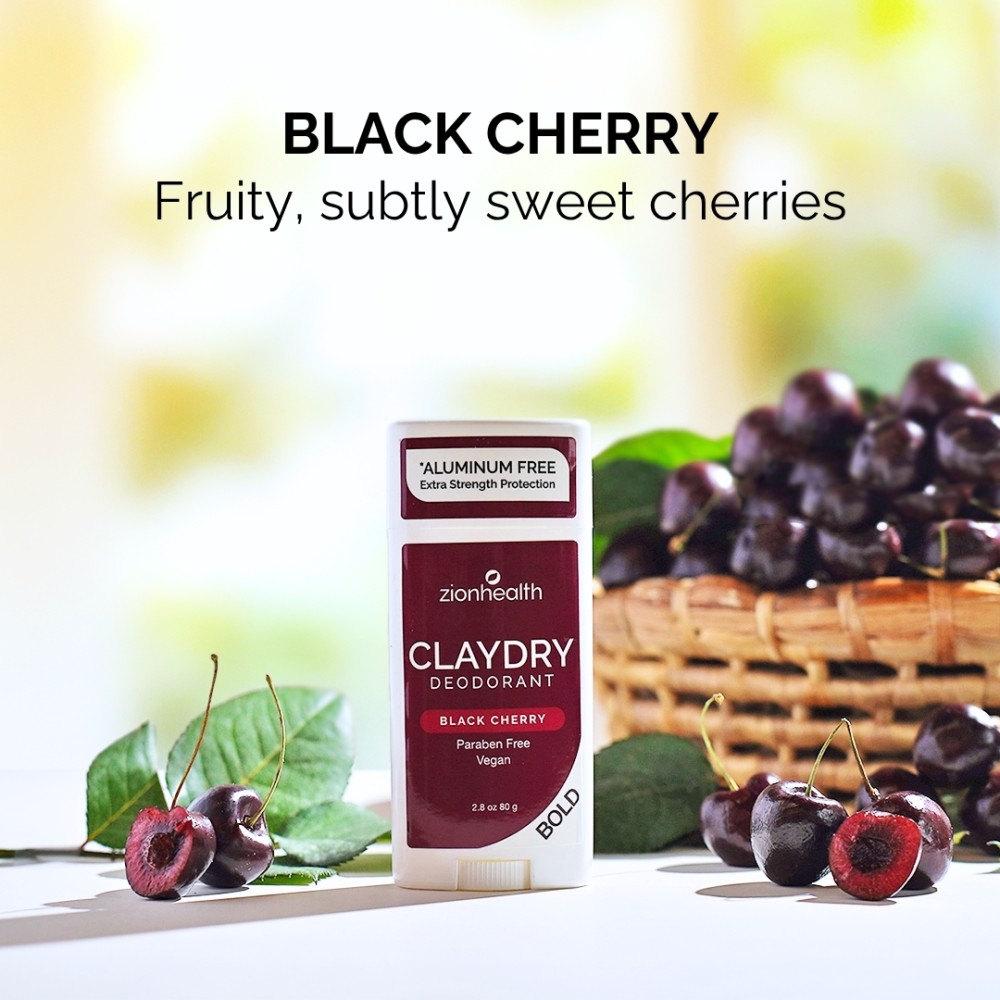 CLAYDRY™ BOLD Black Cherry aluminum-free natural deodorant 2.8 oz