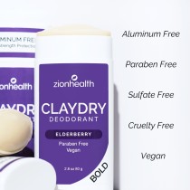 CLAYDRY™ BOLD Elderberry aluminum-free natural deodorant 2.8 oz