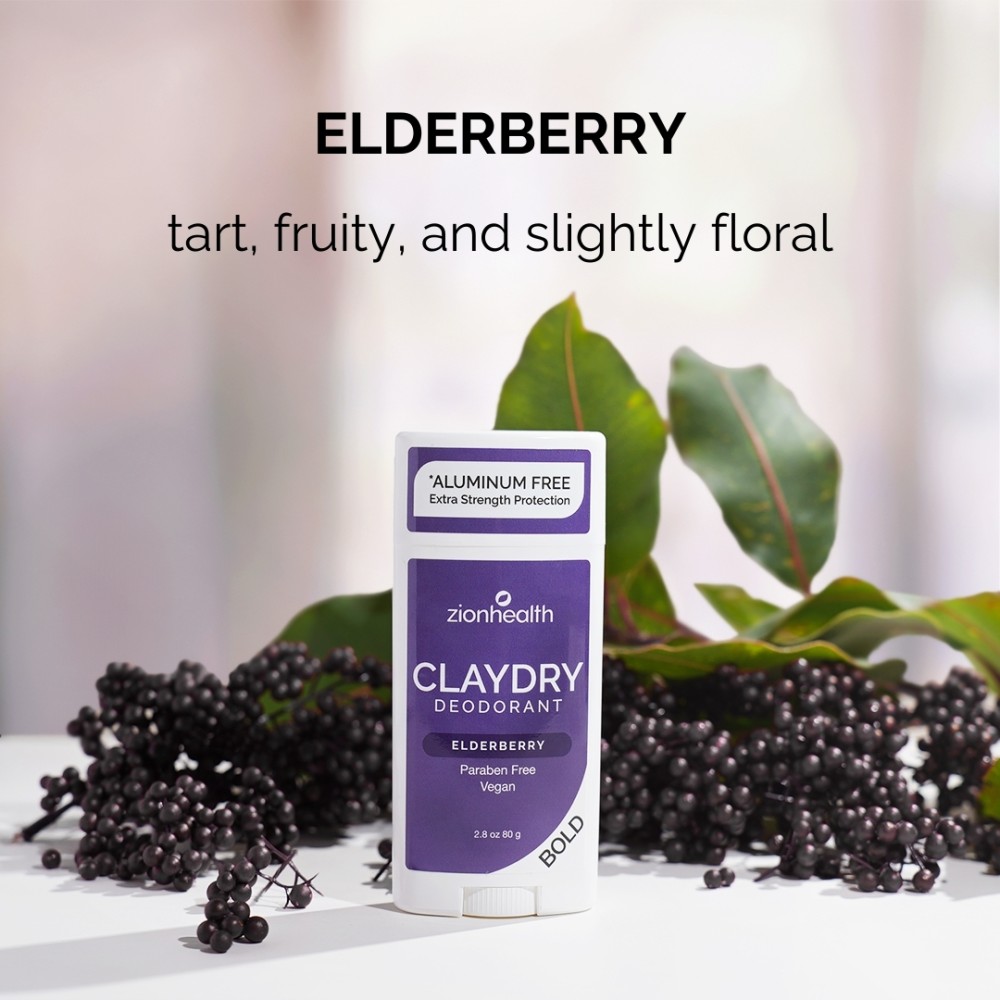 CLAYDRY™ BOLD Elderberry aluminum-free natural deodorant 2.8 oz