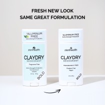 CLAYDRY™ BOLD Fragrance Free aluminum-free natural deodorant 2.8 oz