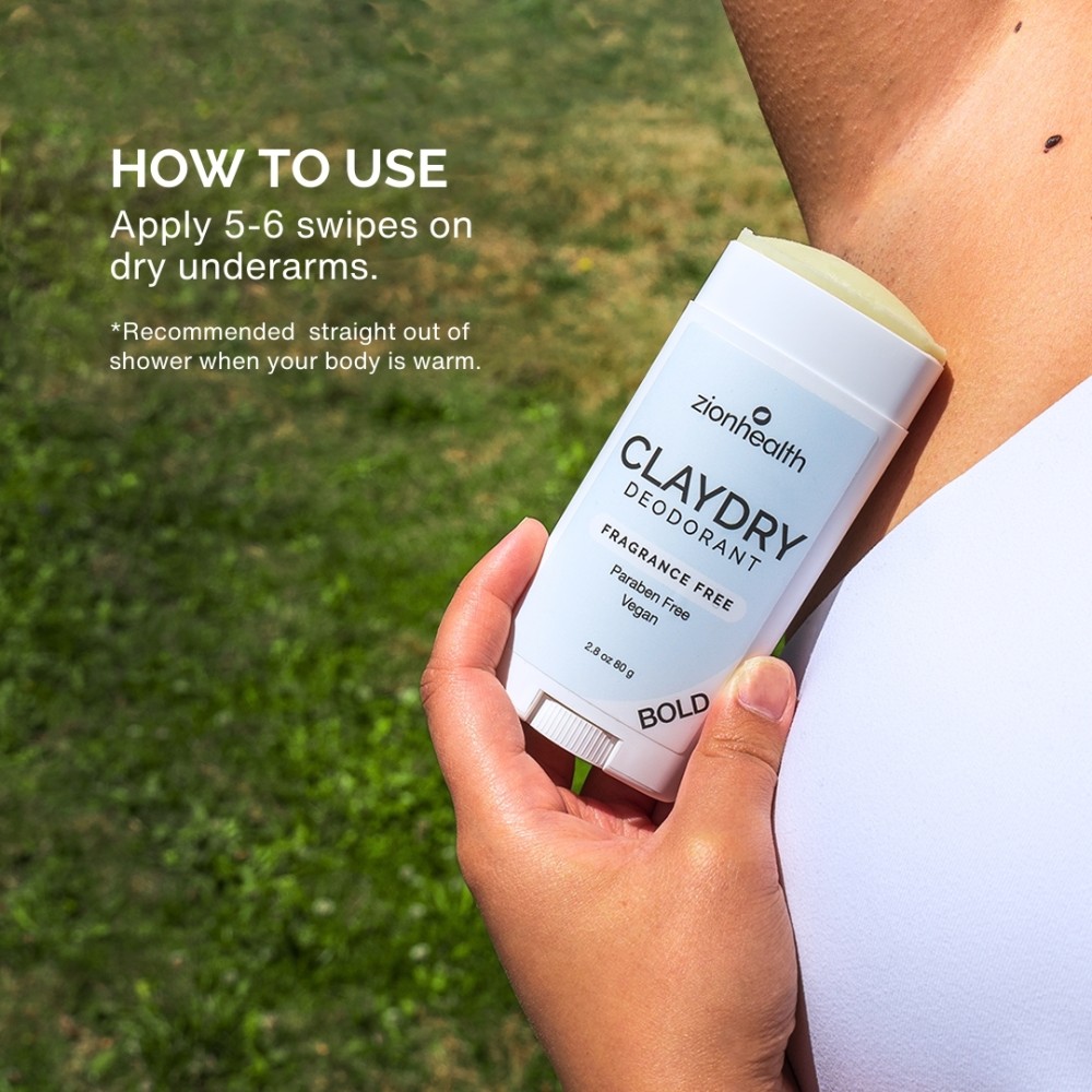 CLAYDRY™ BOLD Fragrance Free aluminum-free natural deodorant 2.8 oz
