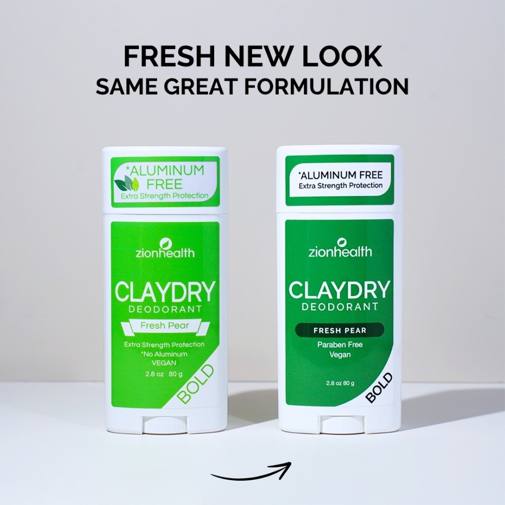 CLAYDRY™ BOLD Fresh Pear aluminum-free natural deodorant 2.8 oz