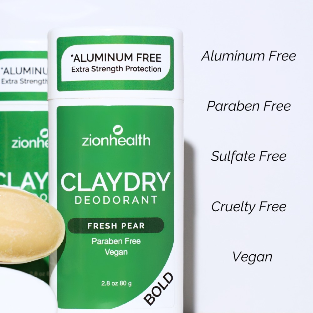 CLAYDRY™ BOLD Fresh Pear aluminum-free natural deodorant 2.8 oz