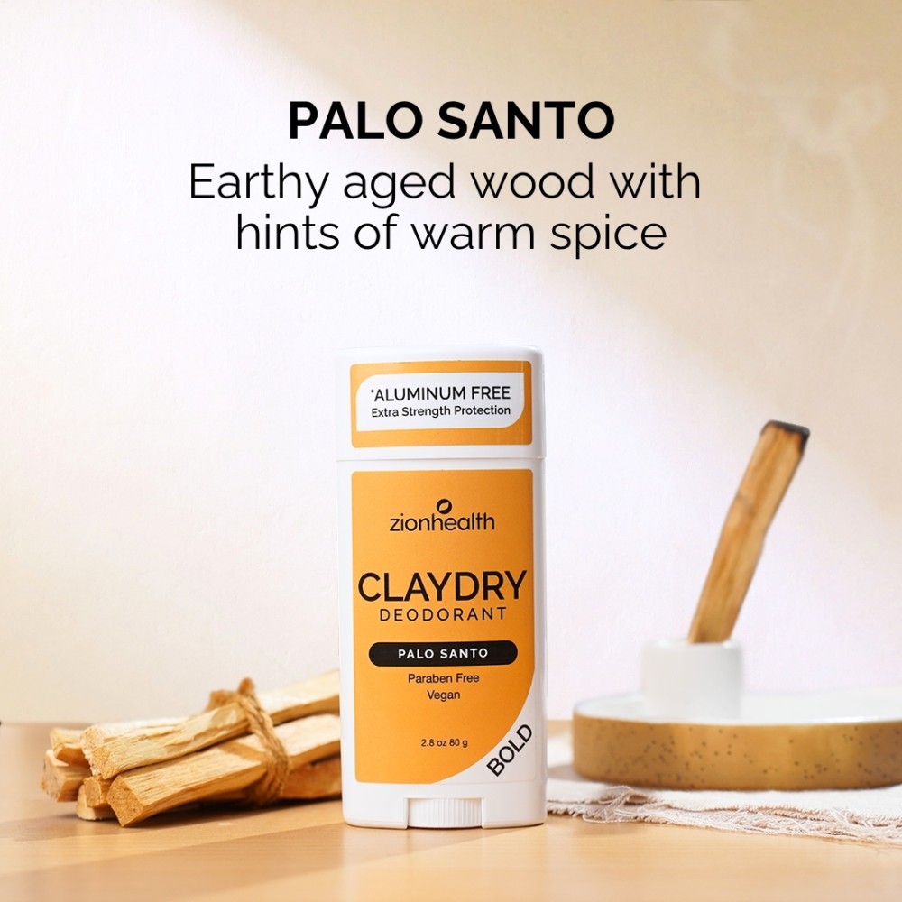 CLAYDRY™ BOLD Palo Santo aluminum-free natural deodorant 2.8 oz