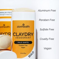 CLAYDRY™ BOLD Palo Santo aluminum-free natural deodorant 2.8 oz
