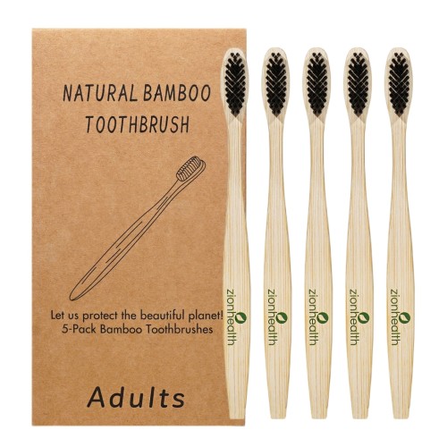 Soft Bristle Bamboo Toothbrush - 5 pack
