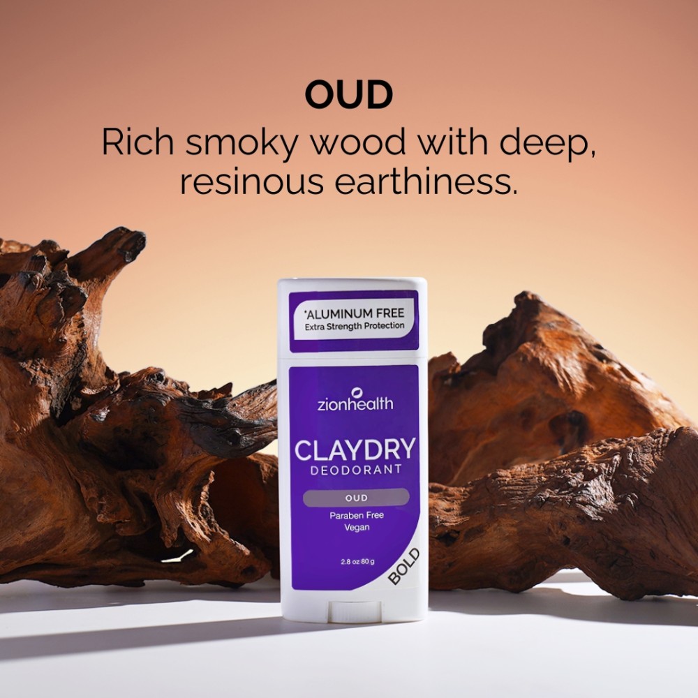 CLAYDRY™ BOLD Oud aluminum-free natural deodorant 2.8 oz