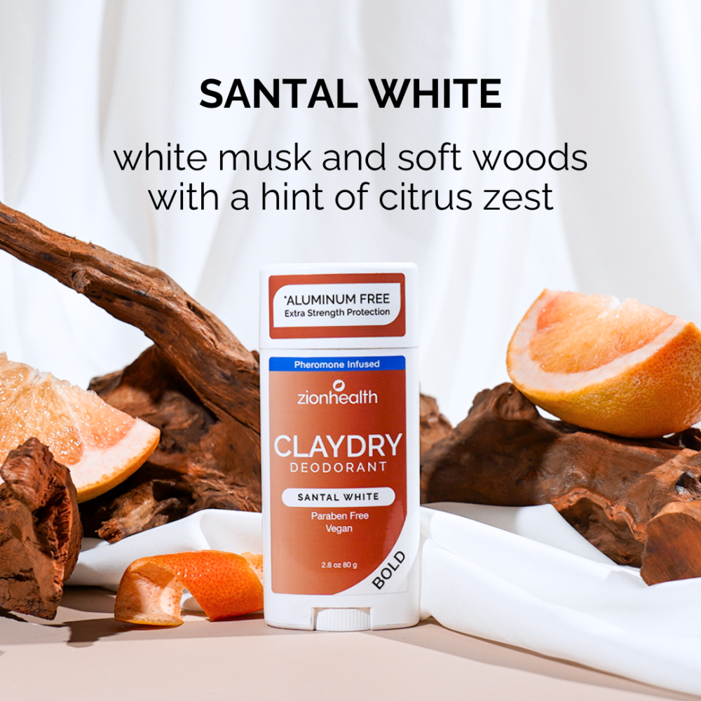 CLAYDRY™ BOLD Santal White aluminum-free natural deodorant 2.8 oz