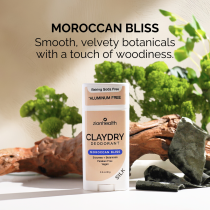 CLAYDRY™ SILK Moroccan Bliss baking soda-free aluminum-free natural deodorant 2.8 oz