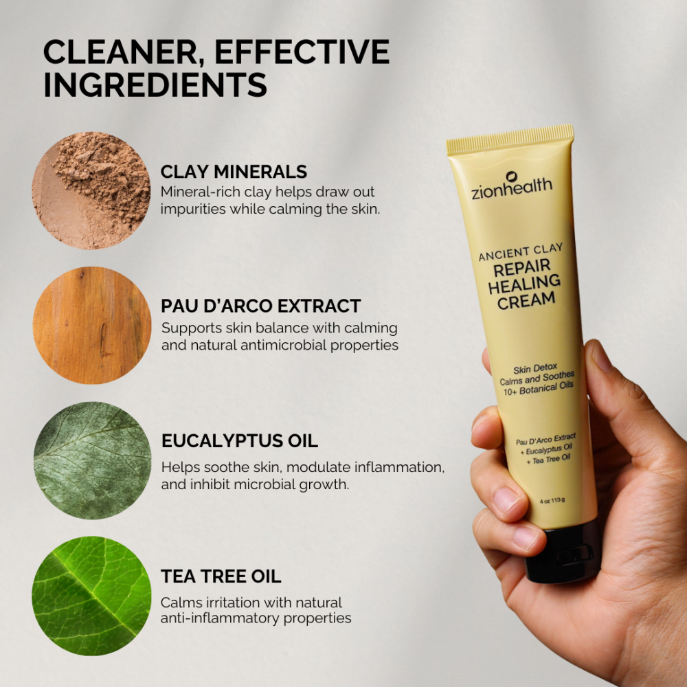 Ancient Clay Repair Cream 4oz. Natural Remedy for irritated skin. image