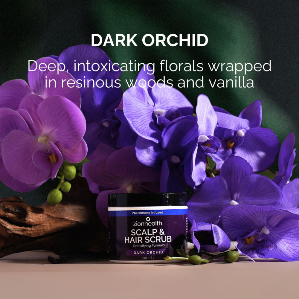 Deep Cleansing Scalp & Hair Scrub  Pheromone Infused Dark Orchid