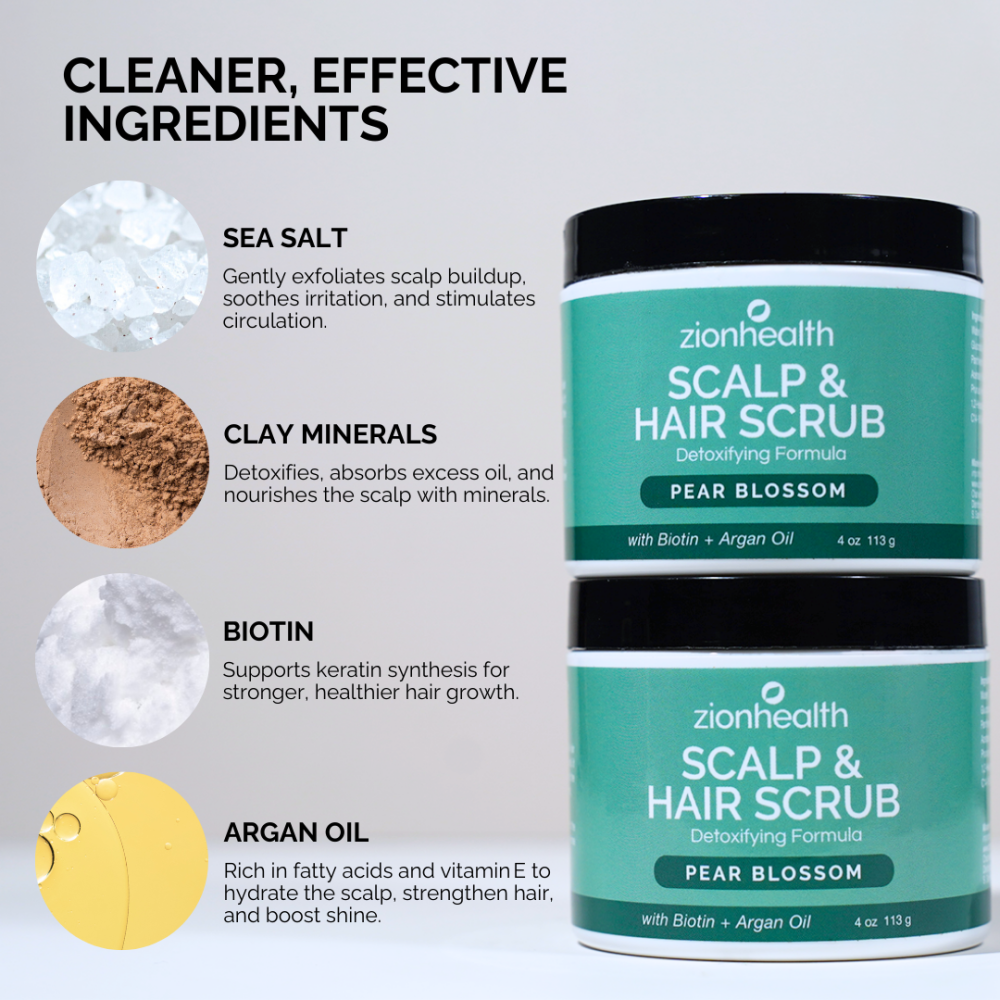 Deep Cleansing Scalp & Hair Scrub Pear Blossom with Sea Salt image