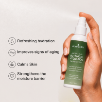 Zion Health Botanical Hydration Calming Skin Mist spray bottle with green label and clear cap