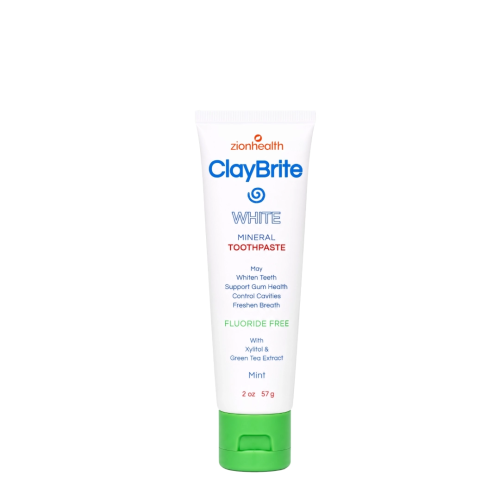 CLAYBRITE™ White Toothpaste. Non Fluoride - 2oz. Travel Size