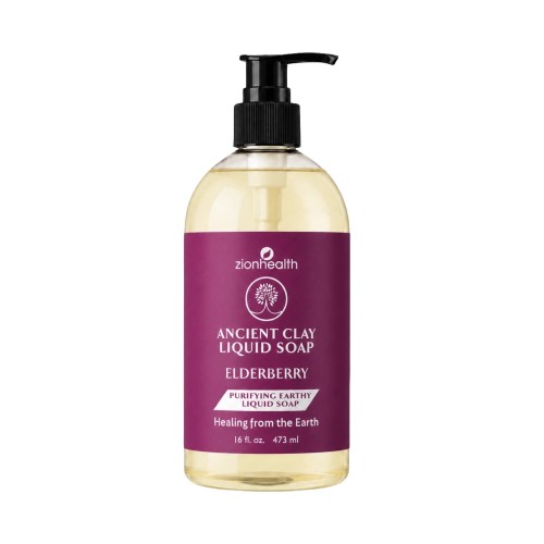 Ancient Clay Liquid Soap Elderberry 16oz