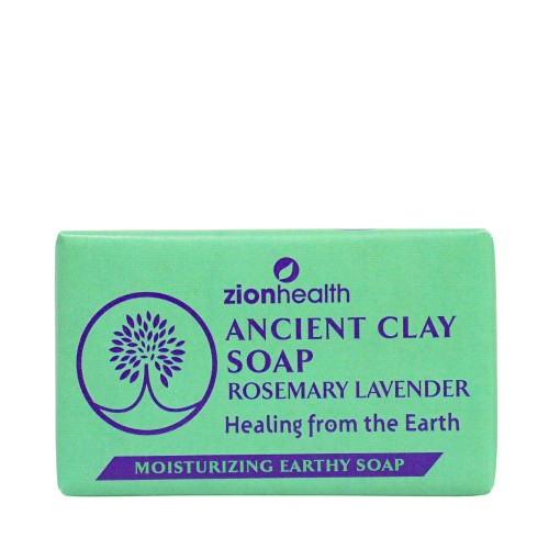 Ancient Clay Bar Soap  -  Rosemary Lavender 6 oz  100% Natural