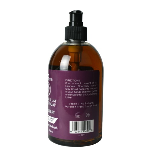 Ancient Clay Liquid Soap Elderberry 16oz