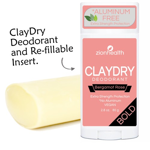 CLAYDRY™ Deodorant ReFill Bundle – Bergamot Rose