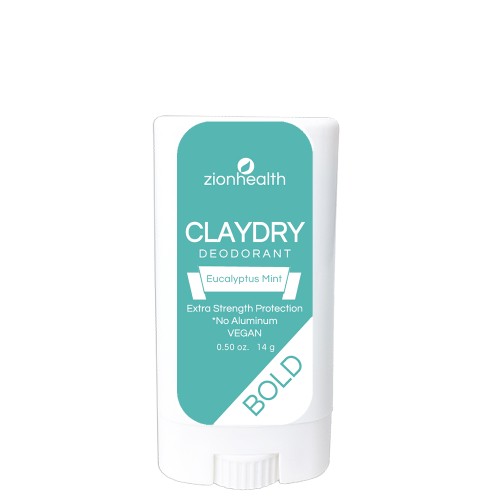 Travel Size CLAYDRY™ Bold - Eucalyptus Mint Vegan Deodorant 0.50 oz.