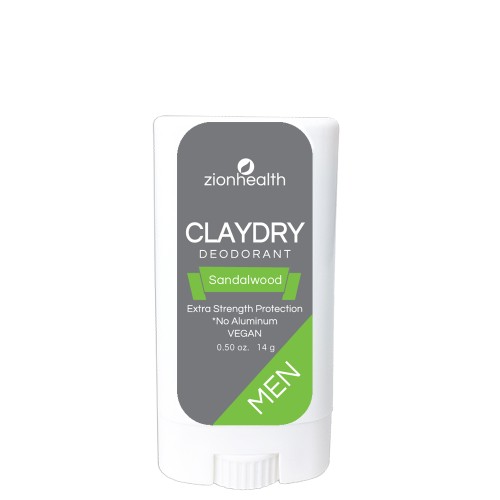 Travel Size CLAYDRY™ BOLD Men Vegan Deodorant - Sandalwood 0.50 oz.