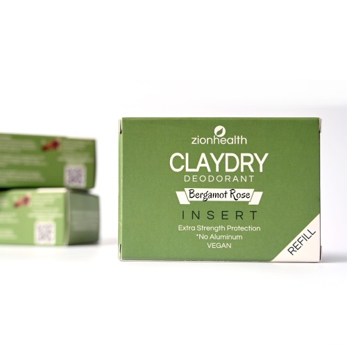 CLAYDRY™ Deodorant Refill Insert – Bergamot Rose