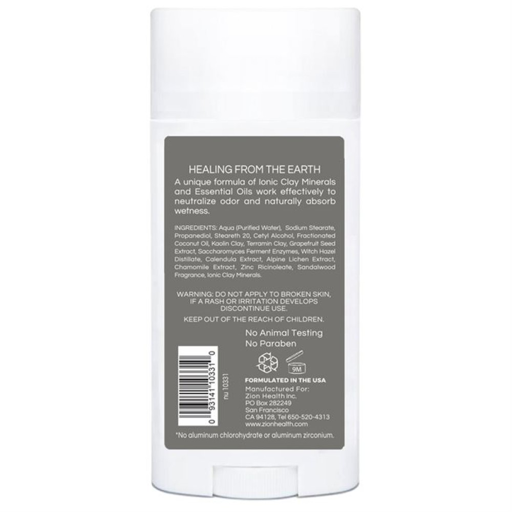 CLAYDRY™ SILK Sandalwood baking soda-free aluminum-free natural deodorant 2.8 oz