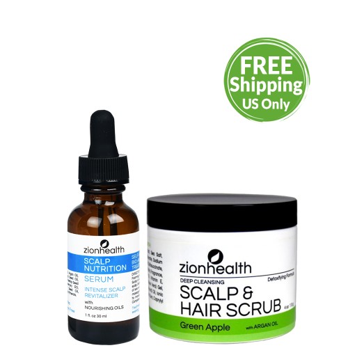 Scalp Nutrition Serum + Deep Cleansing Scalp & Hair Scrub
