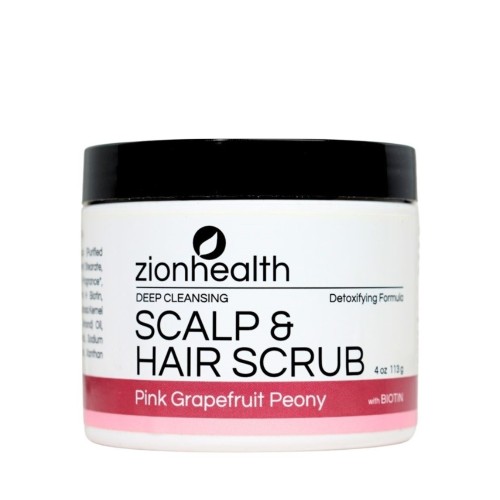 Deep Cleansing Scalp & Hair Scrub Pink Grapefruit Peony with Biotin