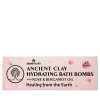Ancient Clay Hydrating Bath Bombs with Rose &  Bergamot Oil - 3 Bath Bombs Per Box