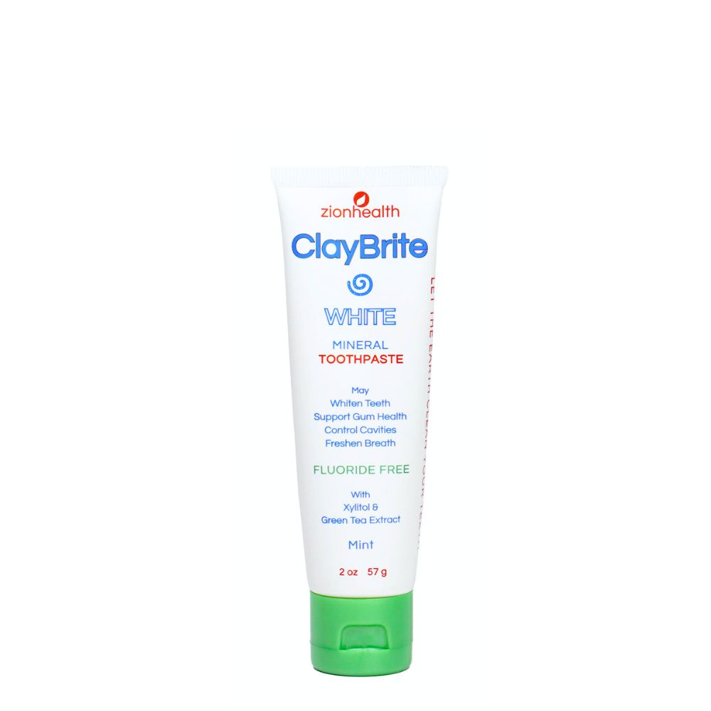 ClayBrite White Toothpaste. Non Fluoride - 2oz. Travel Size image